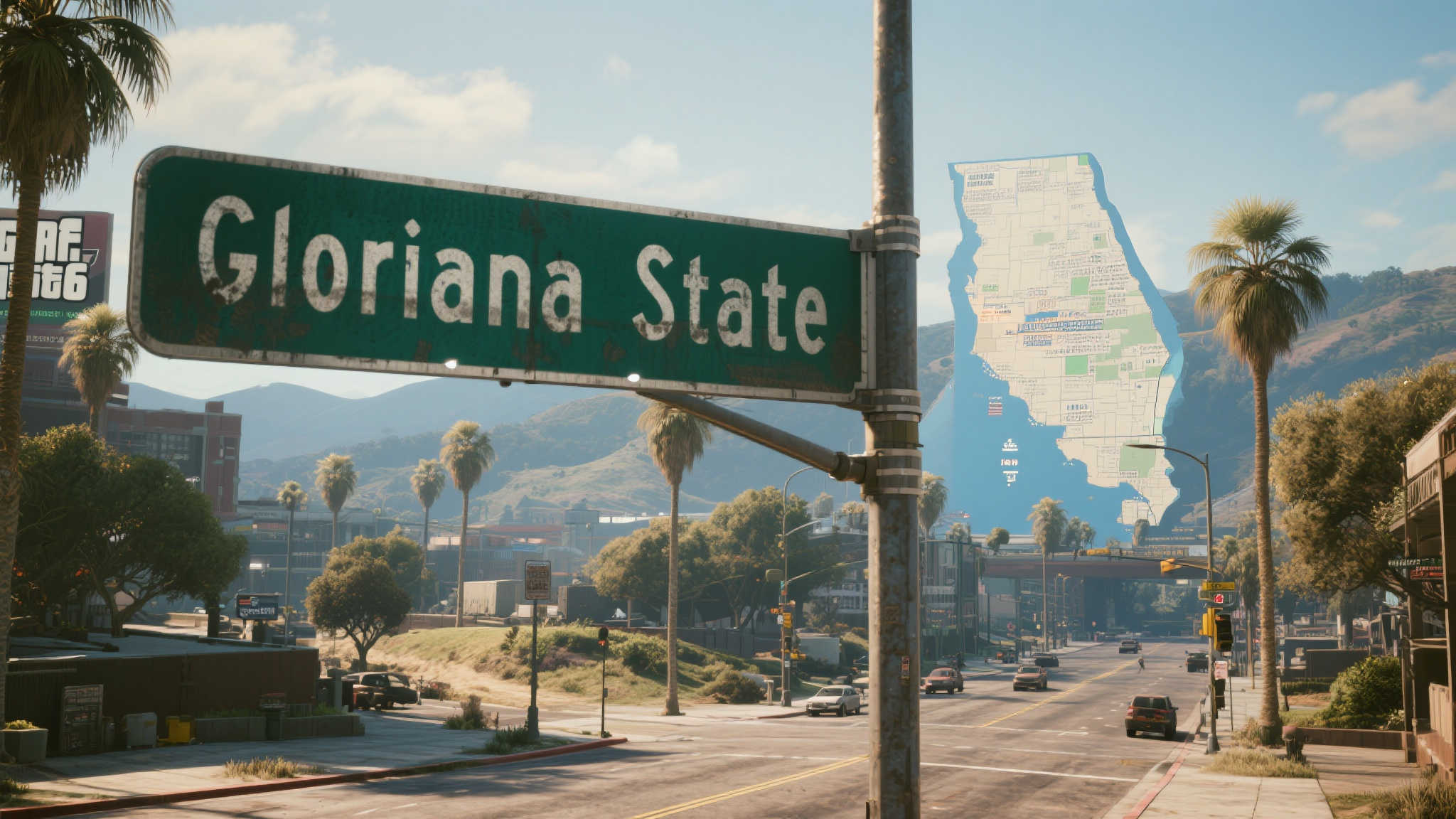 《GTA6》官方截图暗示新地图!葛洛莉安娜州或现身 从这次公布的几张图片来看,《GTA6》的